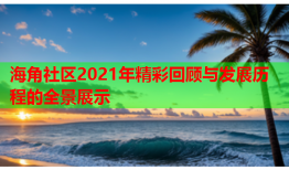 海角社区2021年精彩回顾与发展历程的全景展示